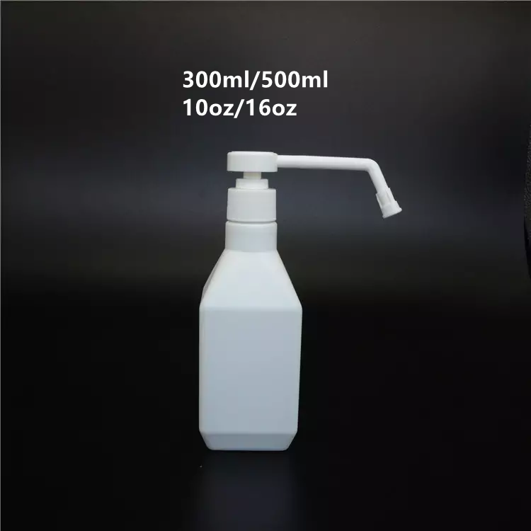 Empty HDPE PET 300ml/10oz 500ml/16oz White Square Trigger Plastic Spray Bottles for Room Water Car Detailing Cleaning Solutions