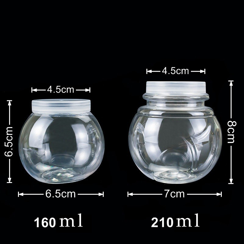 Round yogurt pudding bottle  mousse cup plastic jelly planet cup honey jar