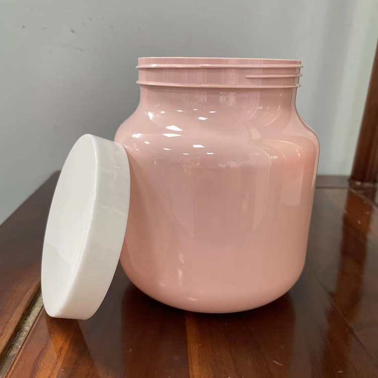 Custom Color 250ml face cream jar 500ml 1000ml body butter scrub jar Wide Mouth PET Plastic Jars With Lids 8 oz 16 oz 32 oz