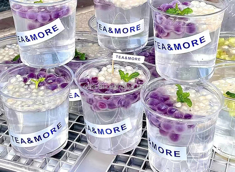 LOGO custom printed drinking juice boba tea milk cold drink PET transparent 16 oz bubble tea cup plastic cup