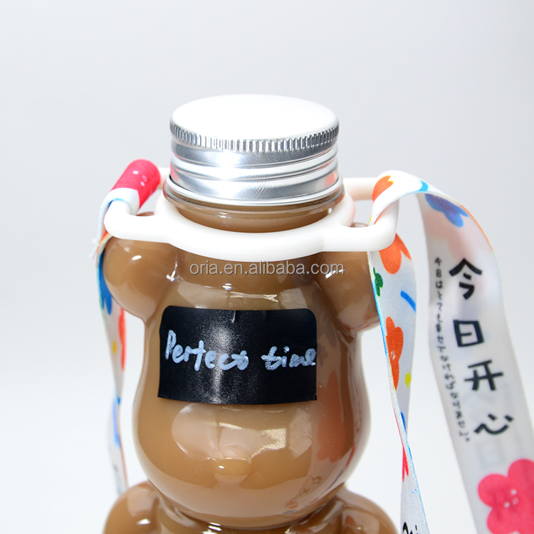 Custom Clear Bear Shape 350ml 500ml Plastic water bottle Custom disposable water bottle food grade PET Juice Beverage