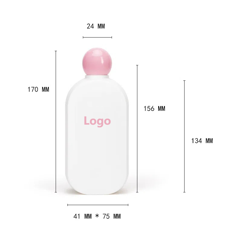 New Unique Flat Square 300ml HDPE Lotion Serum Toner Oil Cosmetic Liquid Dispenser Bottle Plastic Essence Bottle With Stopper