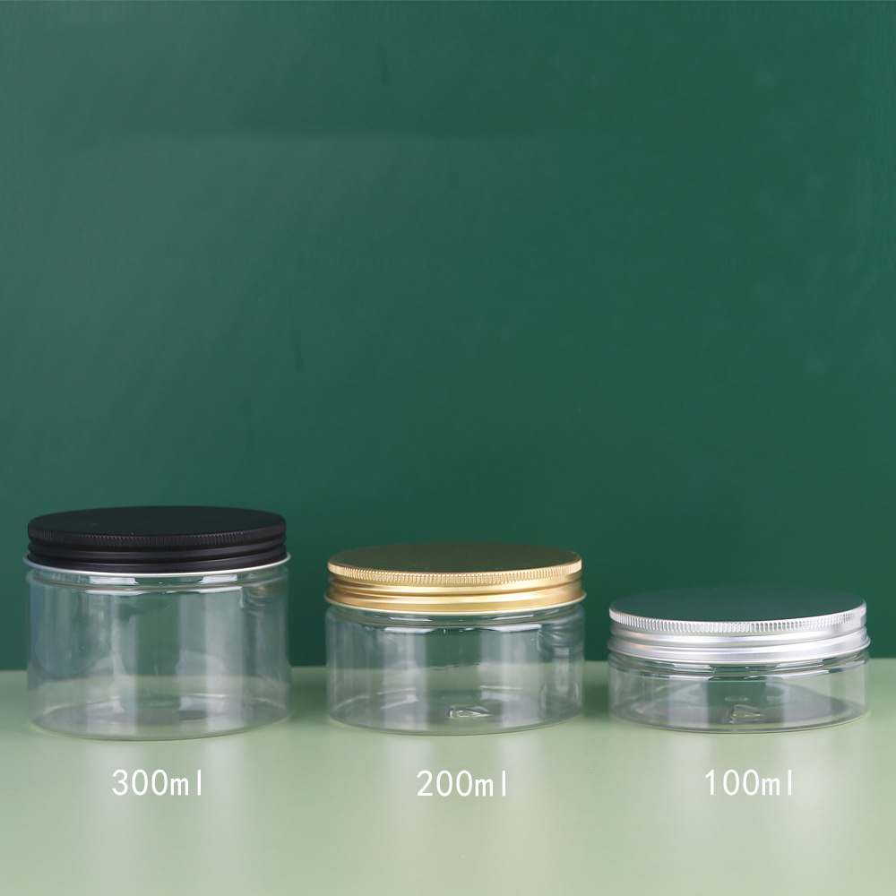 4oz 8oz 10oz 12oz 16oz 32oz Food Honey Packaging Jar candy biscuit snacks sausage cereal Plastic Jars With Aluminum Lids Label