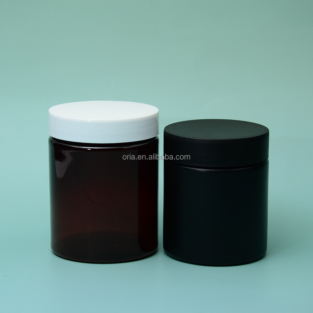 Luxury 80ml 120ml 150ml amber plastic pill medicine bottle pharmaceutical capsule container jar health care supplement jars