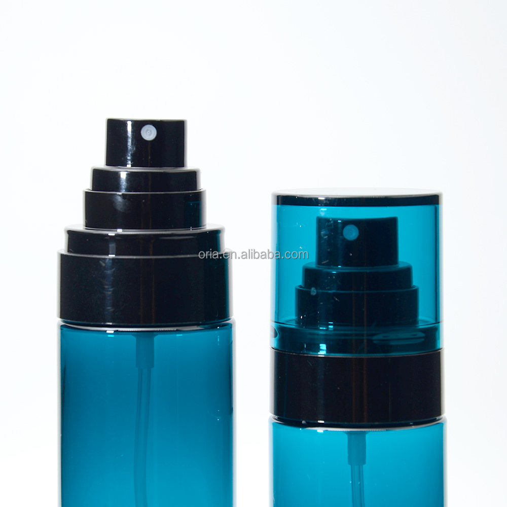 50ml-500ml Empty blue and Clear Perfume Refillable Plastic Spray Bottles with Fine Mist Sprayer Pump
