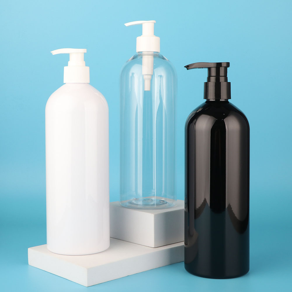 PET Aromatherapy Plastic Bottle With Inner Plug with Round Cover Customize Lotion Cream Packaging Shampoo Pump Bottles