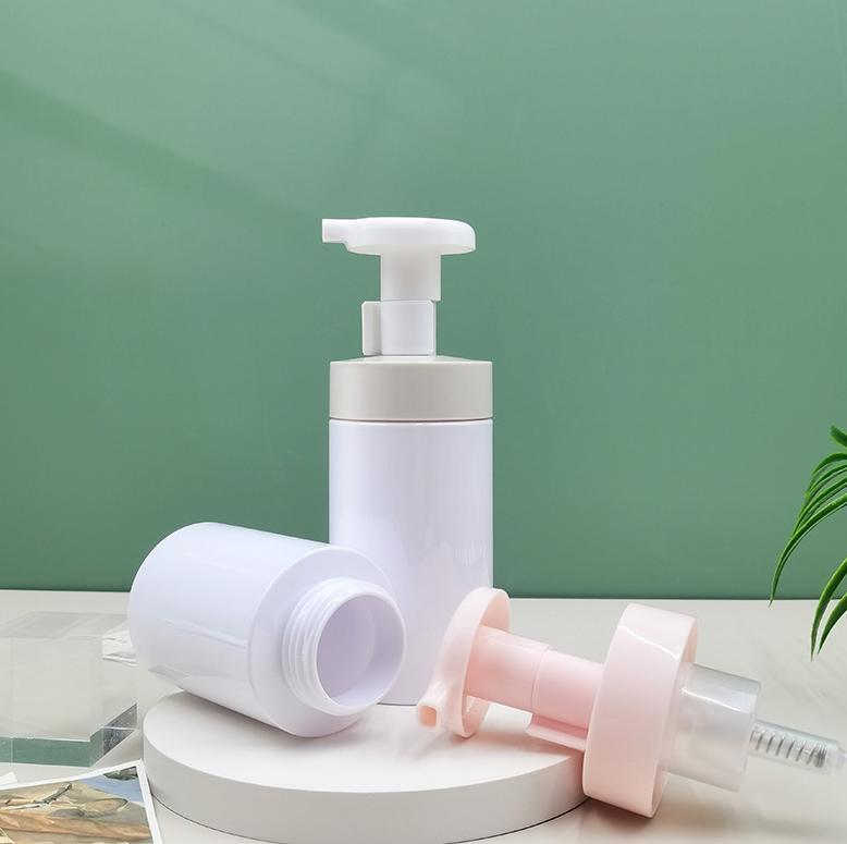 150ml 200ml Color matte frosted foam pump bottle face wash cleanser custom foaming pump mousse bottle 500ml foam bottle pet