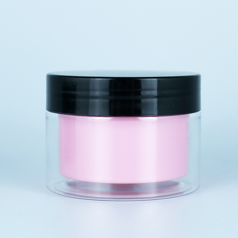 Round Pink cosmetics jars with lids and logo printing 120ml 500g 250g Body Lotion Moisturizer Jar 16 oz makeup jars 4oz 8oz