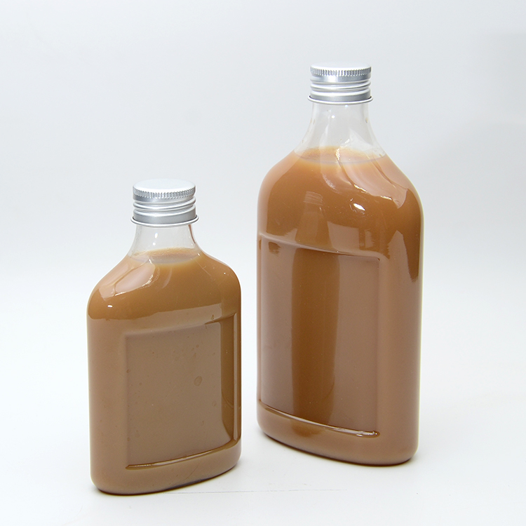 Aluminum Cap Wine Bottle Juice Liquor Bottle Plastic With Label 250ml 350ml 500ml Cold Brew Coffee Drinks Beverage Bottle 16 oz