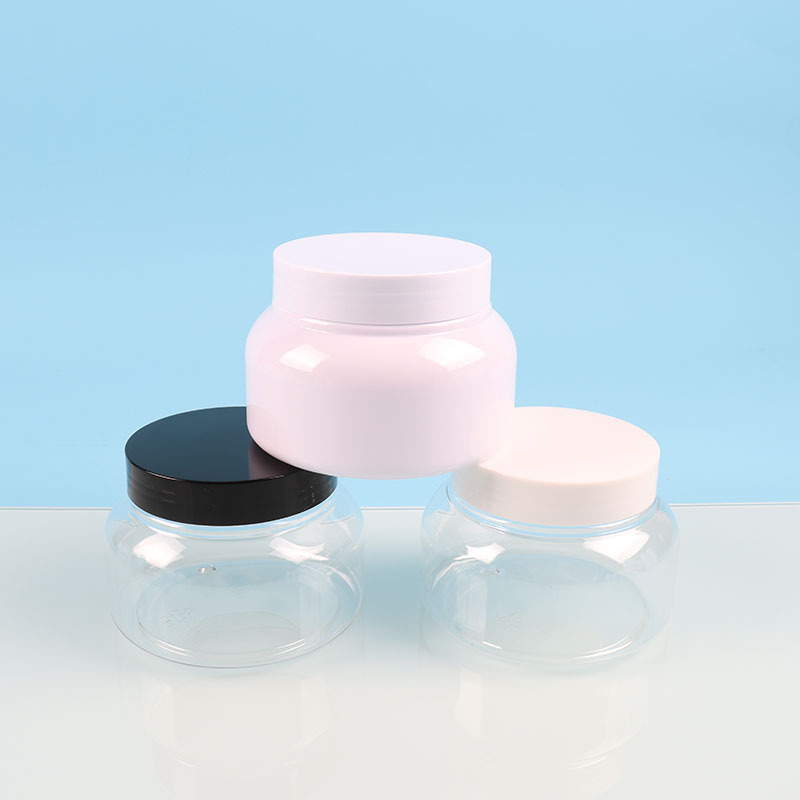 Factory 250ml hair mask Jar 200ml PET bottle 16oz plastic Mud face mask bottle Round Vaseline 300ml cream bottle