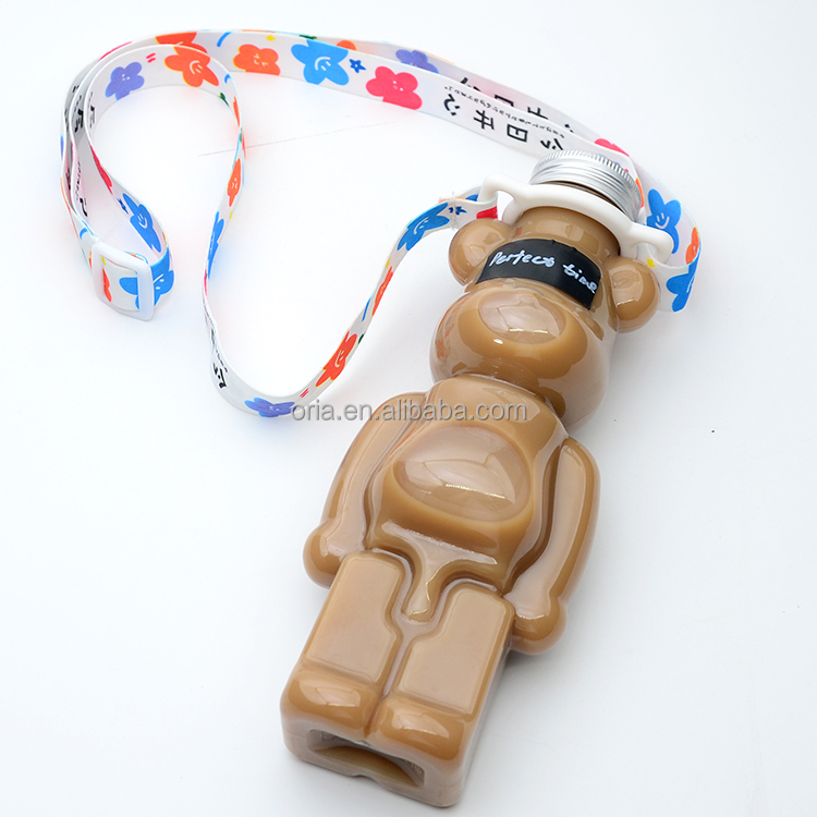 popular cat Bear Shape water Bottle Pet 350ml 500ml honey animal shape plastic bottle screw aluminum lid empty bottle