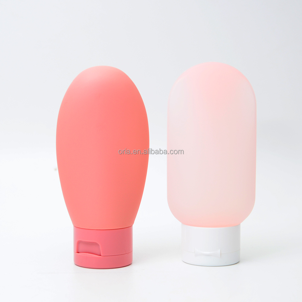 Hand facial cream sample packaging colorful empty travel set silicone plastic tubes for cosmetics
