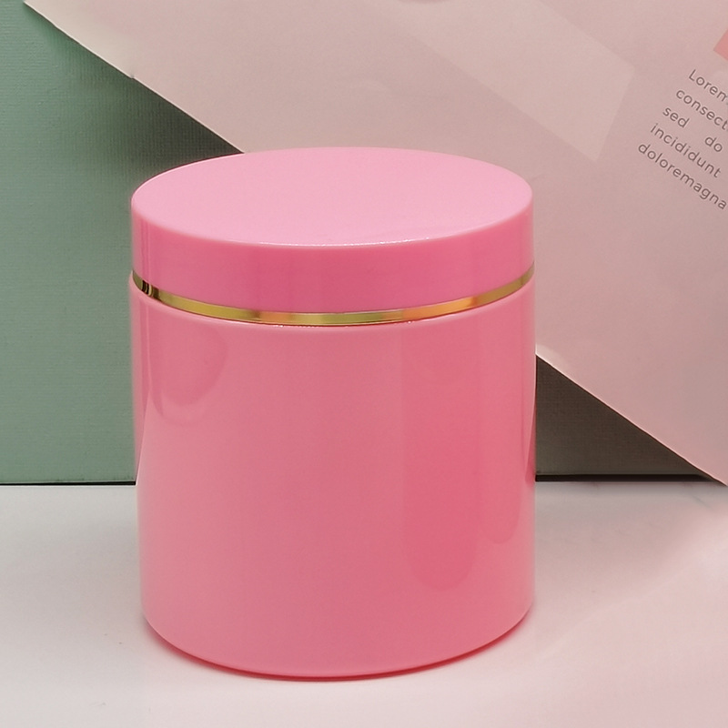 300ml 500ml Plastic Cream Jar  Pink Face Cream Cosmetic Packaging Cosmetics Packaging