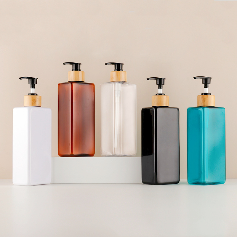 Plastic Lotion Bottles with Black & White Pumps 16 oz Leak Proof Empty Clear hand sanitizing bottle 500ml 250ml 8oz