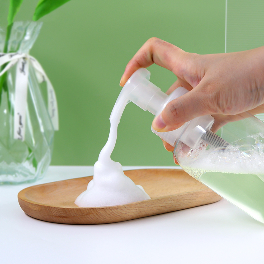 White Transparent 300 ml 500ml Cleanser Mousse Bottle Cleanser Foam pump bottle press foam hand sanitizer detergent bottle