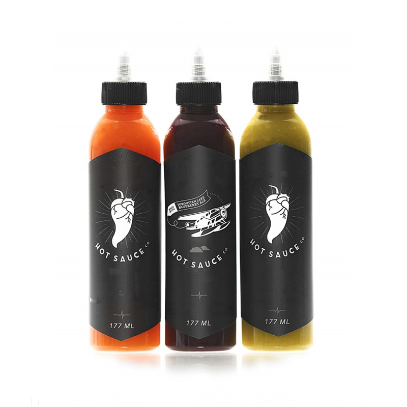 5oz 10oz 12oz Sriracha Sauce Bottle pet squeeze bottles for honey Jar Siracha Tomato Hot Chili Tabasco Sauce Bottles Dispenser