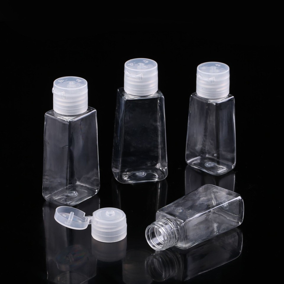 Wholesale 30ml 50ml mini Hand Sanitizer Empty Plastic Instant Disinfecting Alcohol Pocket Hand Wash Antibacterial Hand With Cap