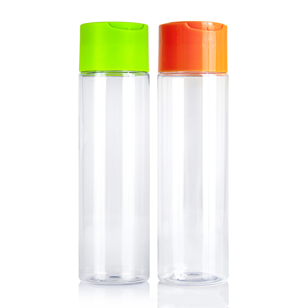PET Plastic 120ml 150ml 200ml 300ml 500ml Matte Frosted Shampoo Shower Gel Bottle Clear Body Wash Cleanser Bottle with Disc Cap