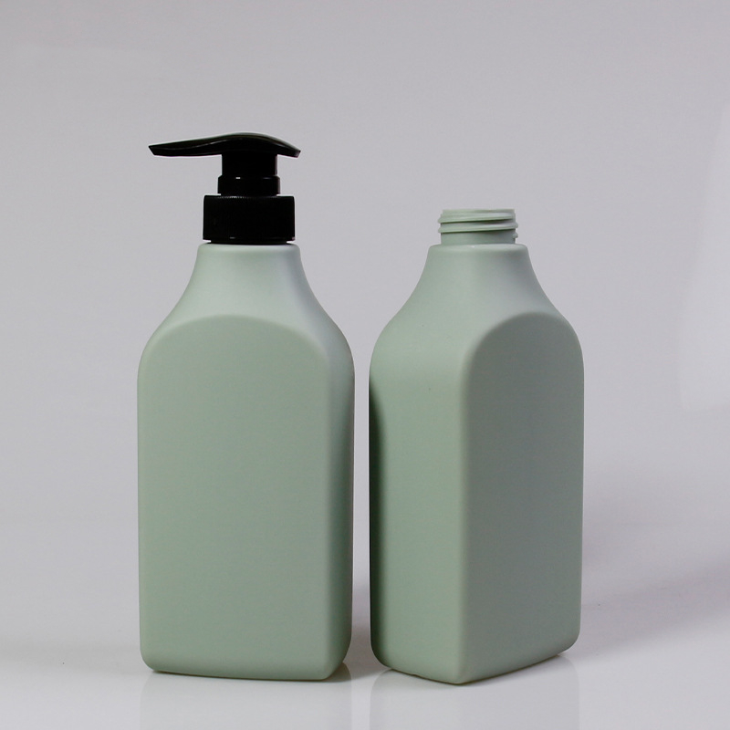 Custom high-end lotion bottle HDPE children's Shampoo Body Wash Bottle Pink 300ml 500ml soft touch plush shampoo bottle