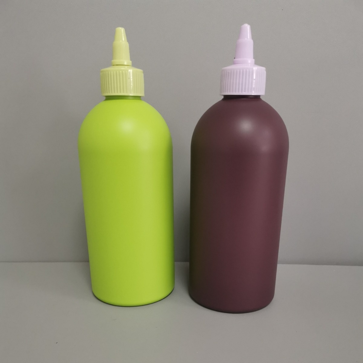 8oz 10oz 300ml 500ml Food Grade PET HDPE Plastic Olive Oil Squeeze Bottles Squirt Dispenser Sauce with Twist Caps for Hair Oil
