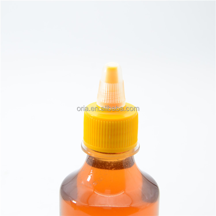 PET Squeeze Bottles Natural Round Plastic Bottles with Twist Top for hair die, Clarifying Scalp Serum, ink, ketchup
