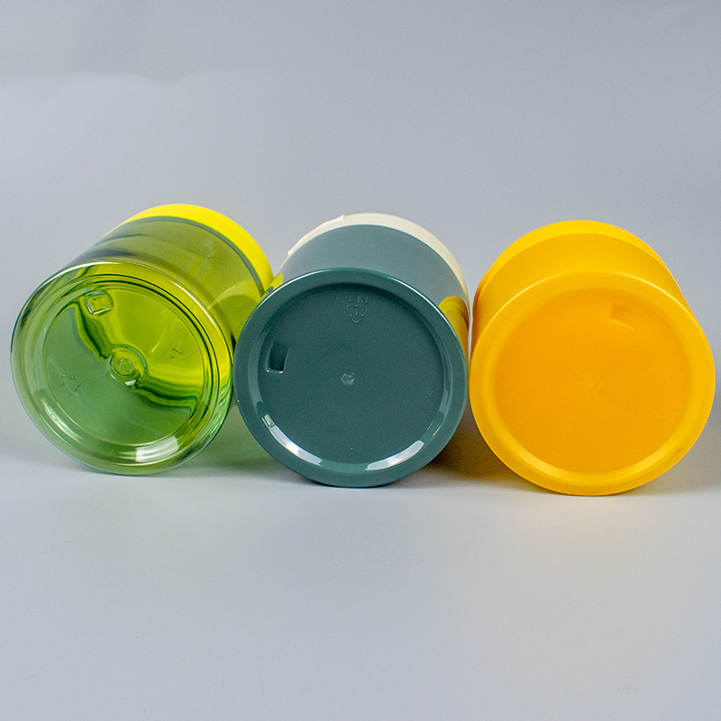 Flip Lid Plastic Jars With Spoon Clip Induction Seal Face Cream Body Butter Scrub Jar 150g 250g 300g 500g 4 8 oz 10oz 12oz 16oz