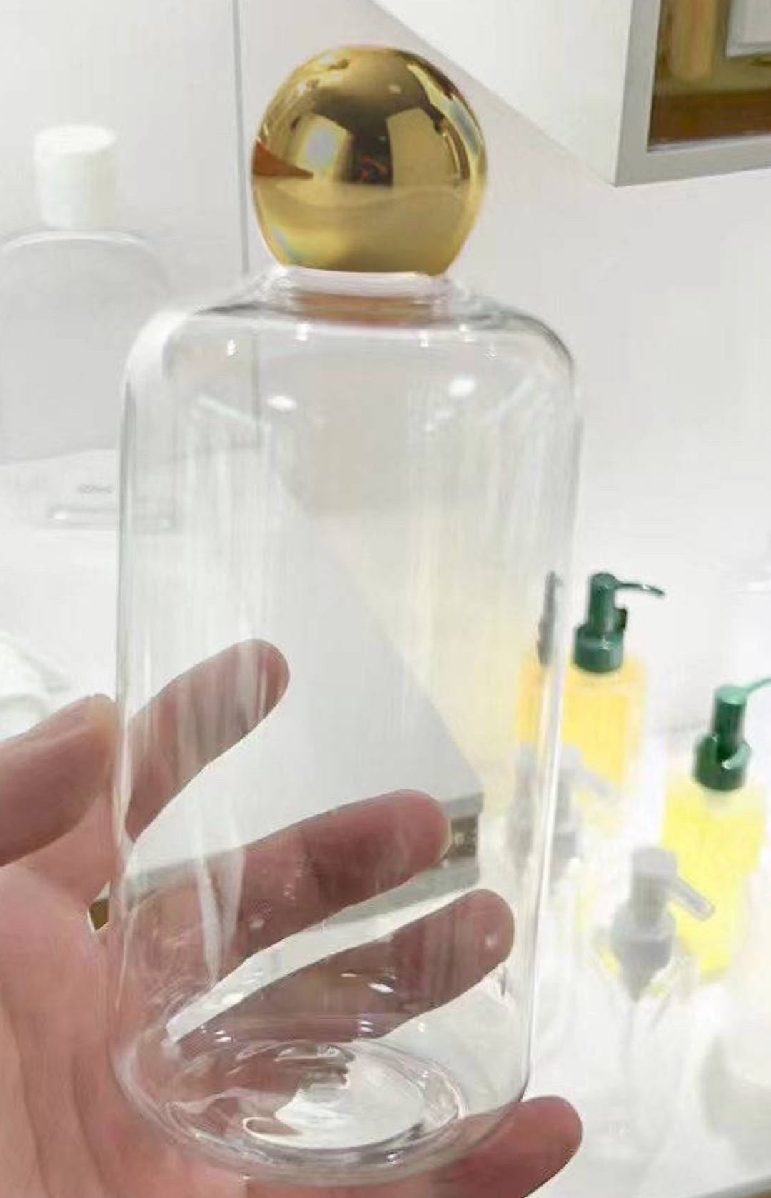 100ml 200ml 300ml 500ml Plastic Dispenser Bottle for Makeup Nail Polish Remover Bottle Toner Bottle with Round Cap