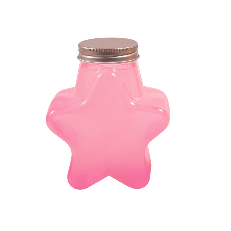 500ml Unique Heart Shaped Bottle Milk Tea Beverage Juice Bottle PET Fruit Juice Beverage Bottle