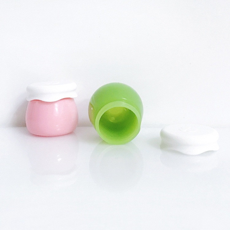 10g Acrylic Fruit Jam Packaging Plastic Cream Jar Lip Gloss Balm Bottle Portable Cosmetic Dispenser Eye Cream Container with Lid