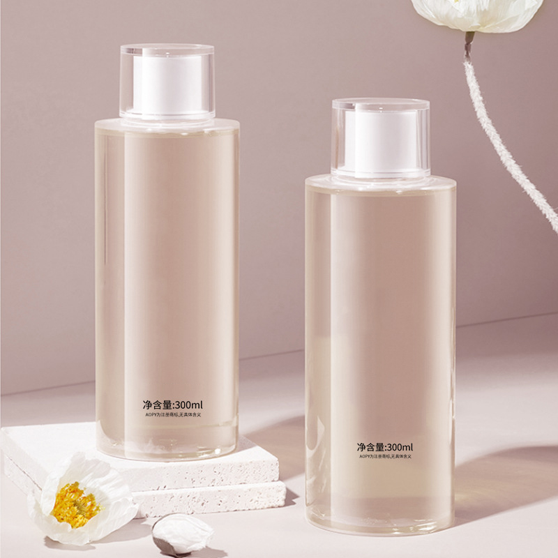 150ml 200ml 250ml 300ml 500ml Clear Matte Plastic Toner Bottles PP PET PE Cosmetic Packaging Round Liquid Bottle with Gold Lid