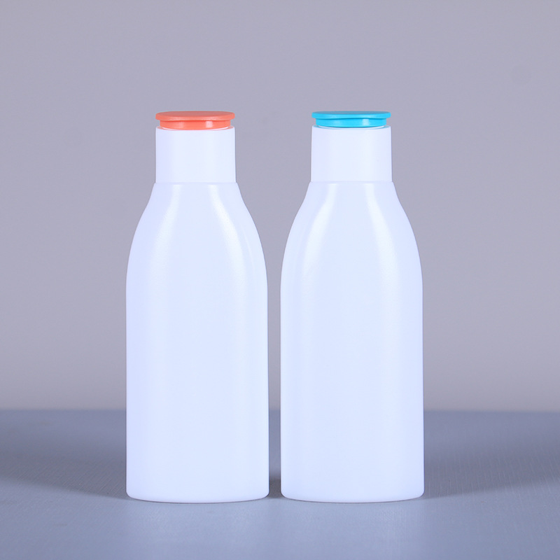 New 120ml 200ml Flip Top Cap PE Plastic Cosmetics Lotion Squeeze Bottle Kids Body Lotion Bottle White