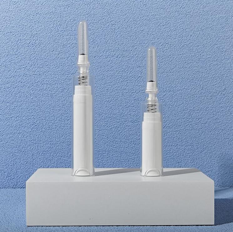 Cosmetics 5ml 10ml Airless Eye Serum Ampoule Bottle Syringe Plastic skincare essence cream oil roller massage bottle applicator