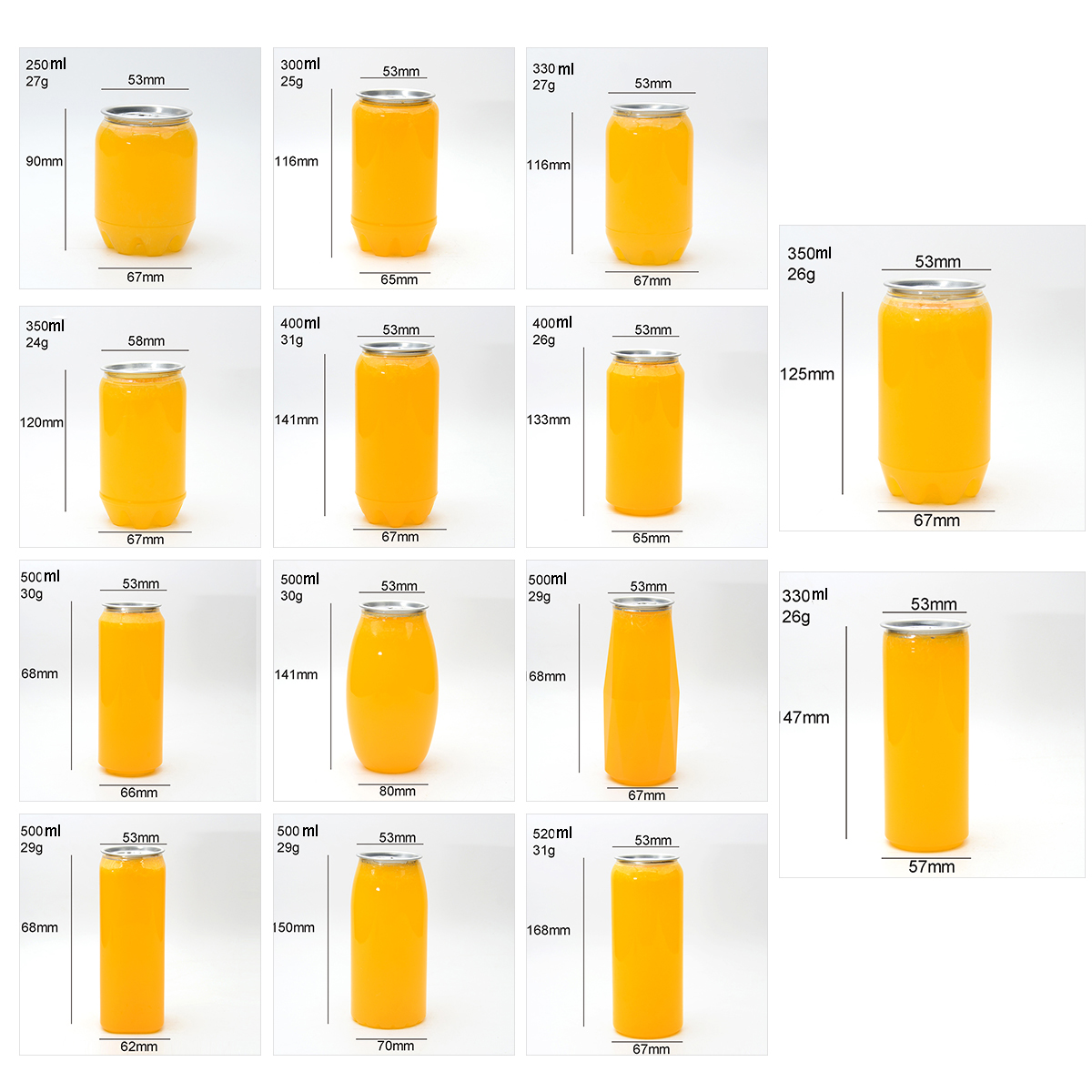 500ml 16oz Empty Clear Plastic Soda Cans Cup Diamond Unique Shape PET Carbonated Soft Drinks Containers Water Bottles with Lids
