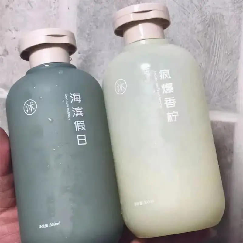 Luxury 300ml 10oz Matte Plastic Bottles with Flip Caps for Packaging Shampoo/ Hair Conditioner/Body Wash/Shower Gel/Liquid Soap