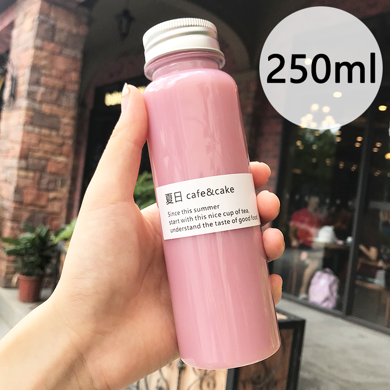 Water bottle Empty 250ml 300ml 500ml PET/PP Milk/juice/tea Wine Bottle Food Grade Customized Printing Juice Beverage Bottle