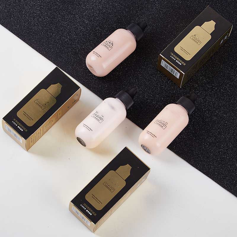 Luxury Mini Liquid Foundation Bottle 30ml 100ml PET Plastic Tube Squeeze Container Empty Foundation Dropper Bottle with Box Logo