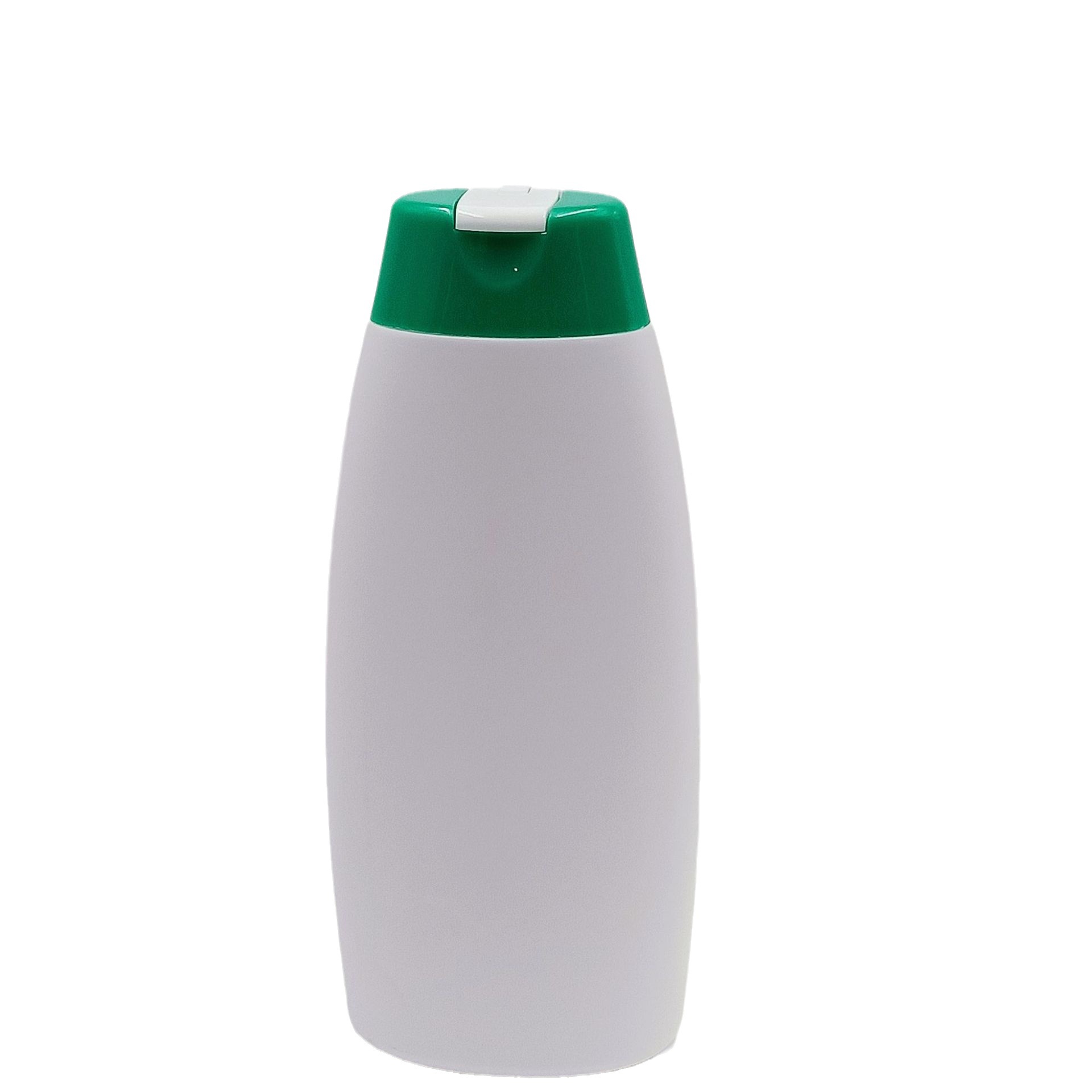 Flat Shape White HDPE bottles 200ml 400ml shampoo body wash Lotion Emulsion bottles with flip cap for kids Women Man
