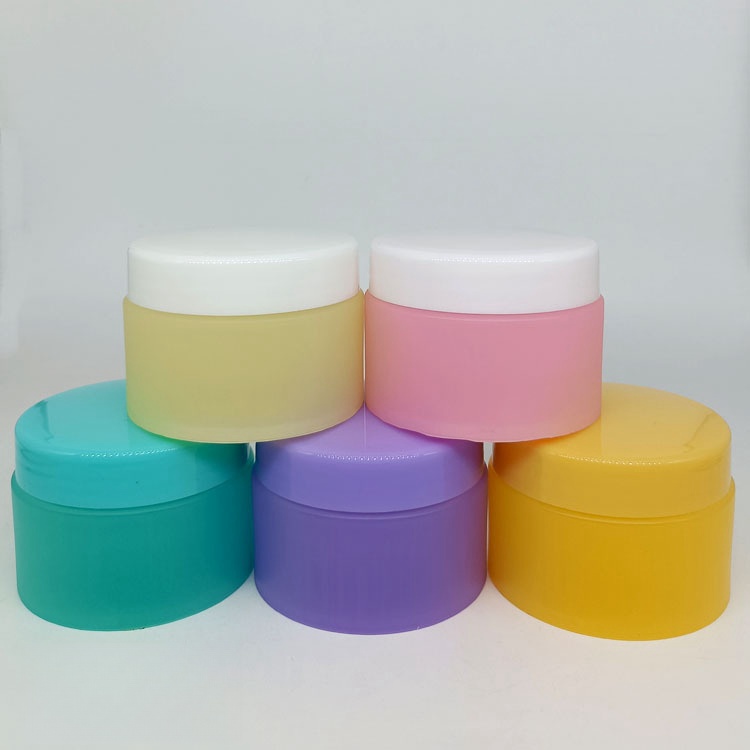 4oz 8oz 16oz Wide Mouth Round Frosted PP Pink Jars for Skin Care 100g Cosmetic Packaging Cream Containers Pink Loose Powder Jar