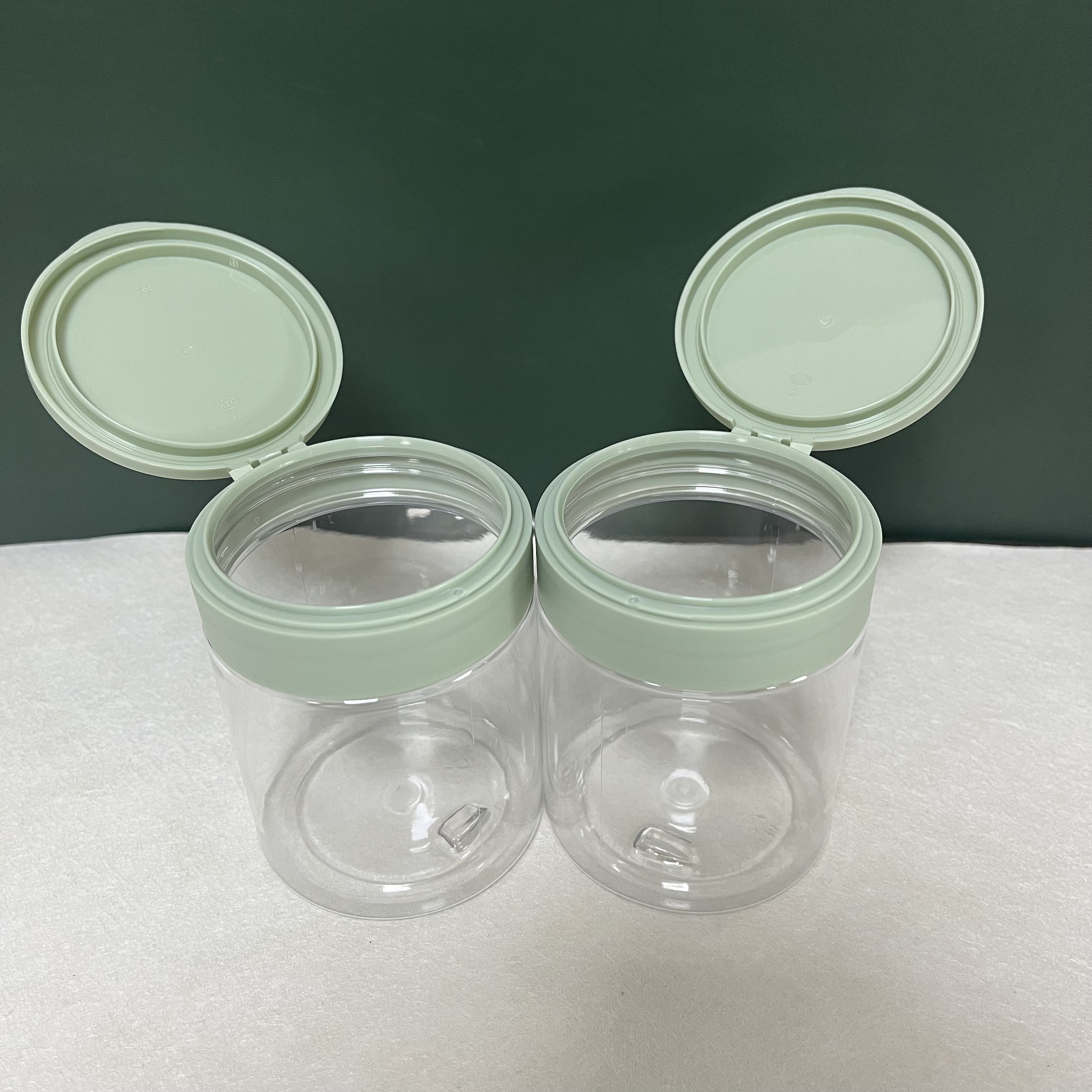 New Flip Cap Face Cream Body Scrub Jar 150ml 200ml 250ml 300ml 400ml 500ml Cotton Sheet Loose Powder Box Plastic Packaging Jar