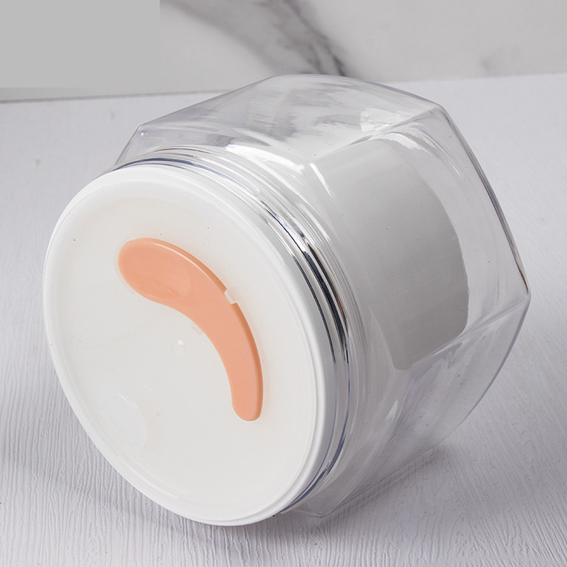 120ml 200ml Cosmetic packaging empty clear frosted face cream jar with gold sliver lid