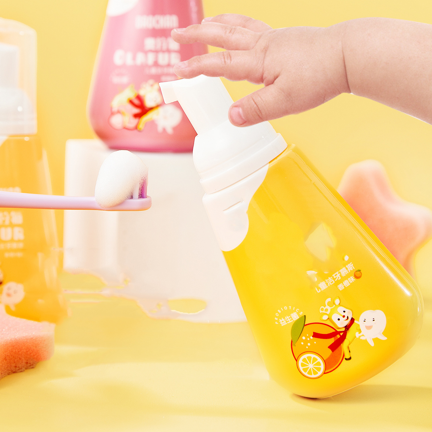 150ml 200ml 250ml plastic foam bottle baby wash toothpaste packaging empty customized color and logo wholesale clean container