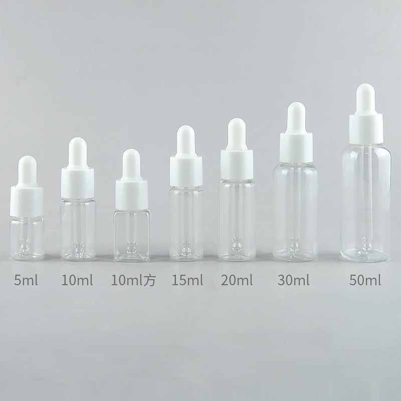10ml 30ml 50ml PET PETG plastic dropper bottle cosmetic essential oil dropper for clear serum bottle with dropper oil bottle