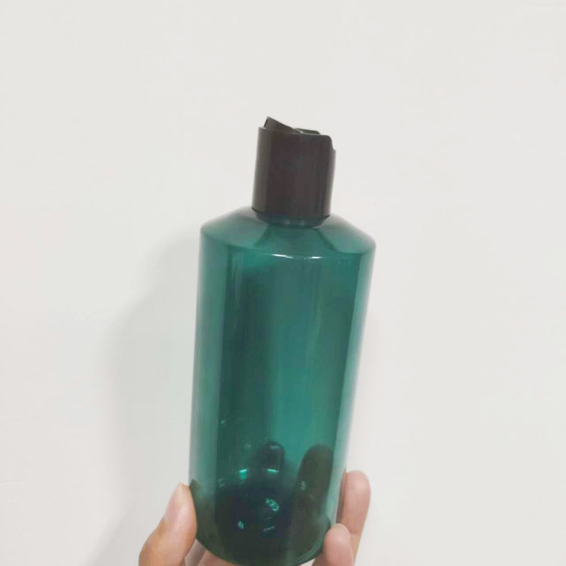 500ml Black Blue Amber PET Plastic Shampoo Lotion Bottle With Pump Disc Cap 16oz