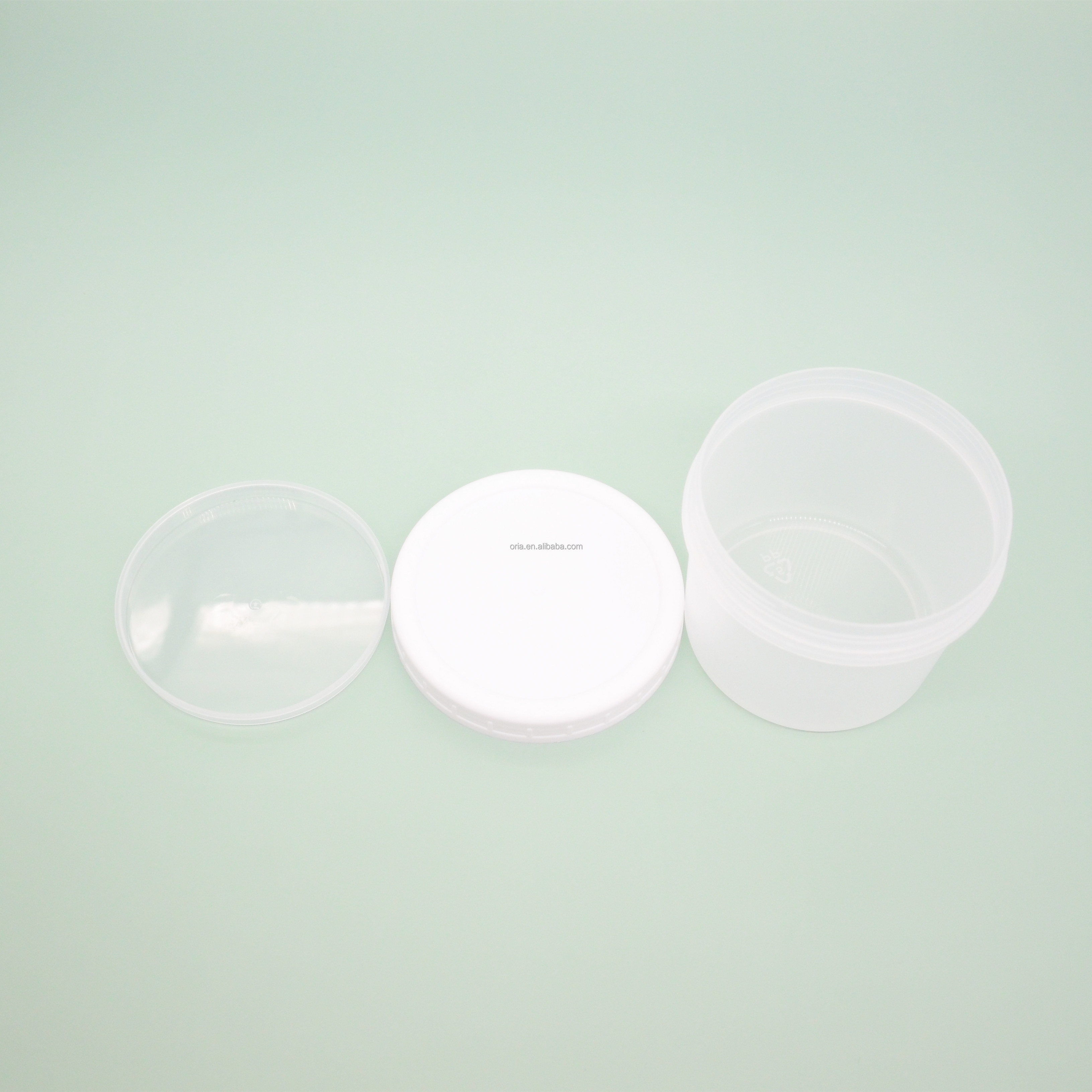 4oz 8oz Luxury Empty OEM Cosmetic Containers Biodegradable Cosmetic Packaging Plastic Cream Jar with gold lid