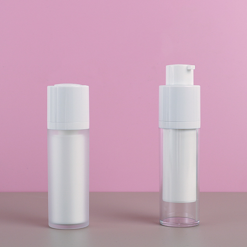 15ml 30ml 50ml twist up airless bottle PS Acrylic Lotion Cream Jar Serum Liquid Foundation Bottle With Rotate Twist Top Pump Cap