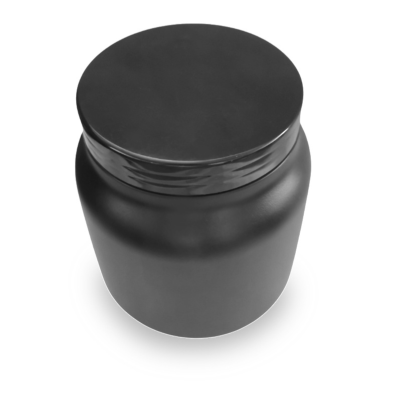 1L Black color designed plastic packaging bottle Black Hair Mask Jar Cosmetic Plastic Container For Hair Oil Pomade Cream Mark
