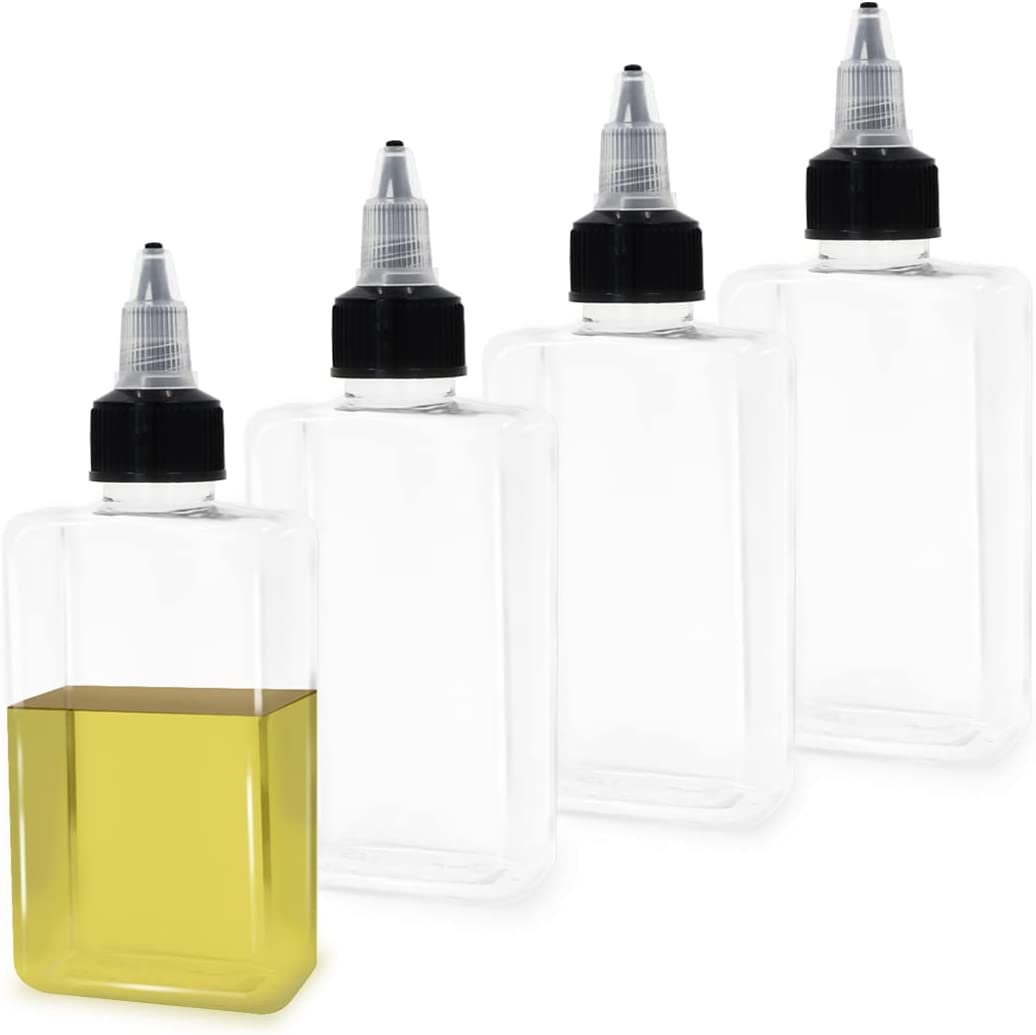 100 120 150 250 300 500 ml Hair Oil Bottle Dropper Applicator  Hair Wash Color Dye Bottle Plastic Sauce Squeeze Bottles With Cap