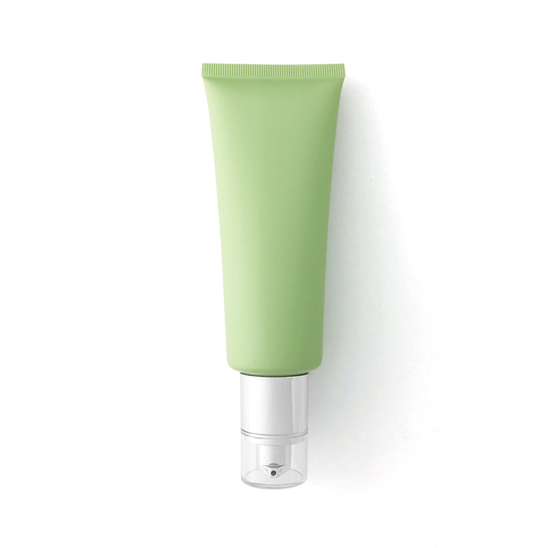 100g Empty Matte Plastic Tube Facial Cleanser Squeeze Tube  hand cream green tube Cosmetic packaging