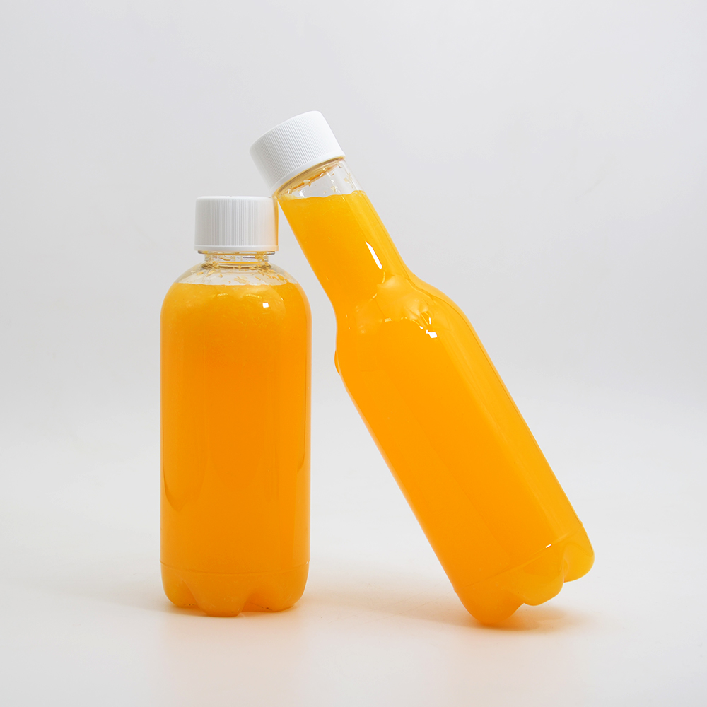 12 oz HPP Cold Pressed Round Juice Bottle Clear PET Plastic Carbonated Beverage Bottle for Iced Brew Coffee Drink with Screw Cap