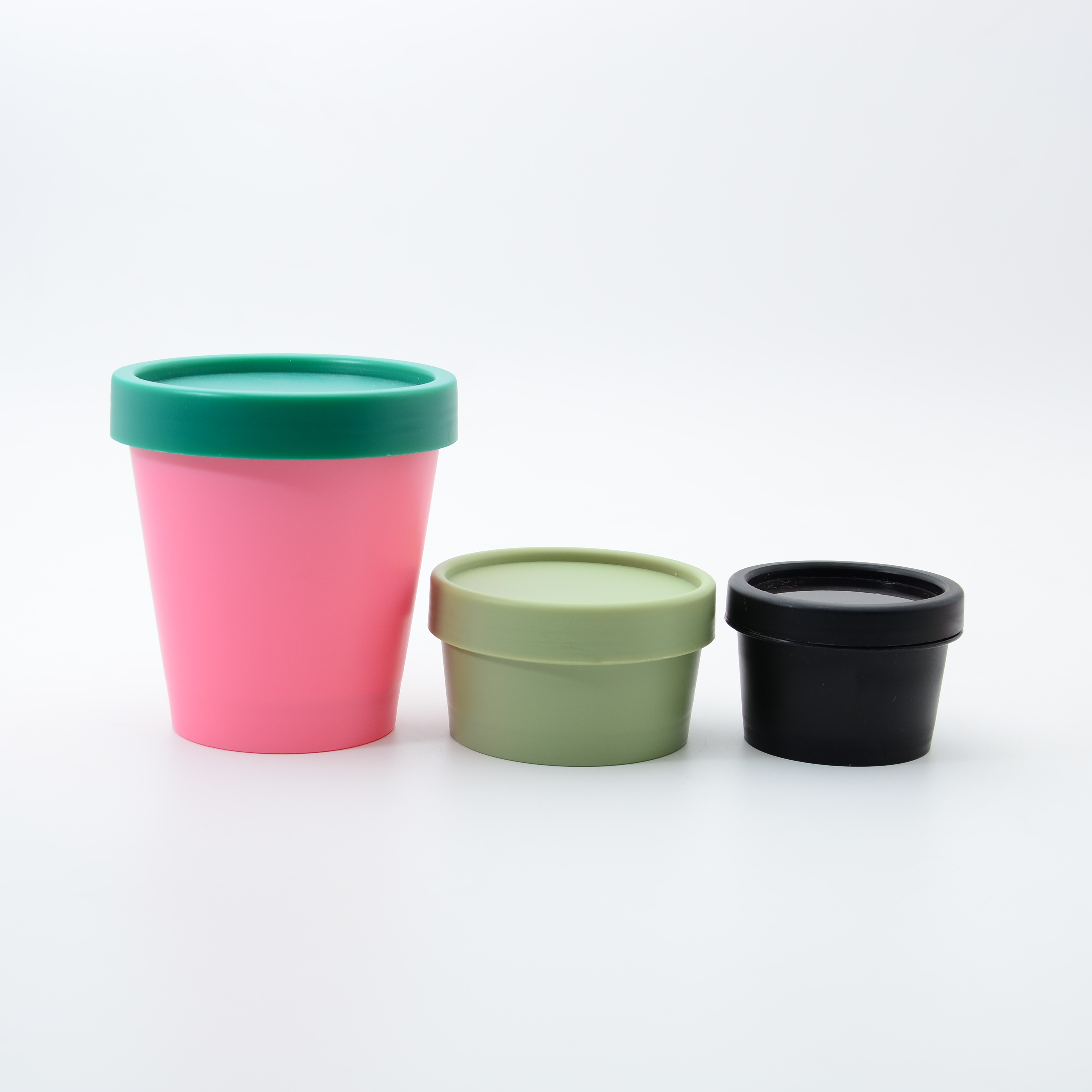 PP Plastic Jar 100ml ice cream yogurt dessert Food Cosmetic scrub butter jar Frozen sea salt mud mask jar 150ml 200ml 500ml